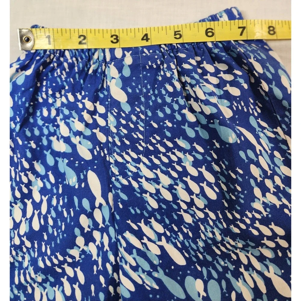 Boys Custom 2 Piece  Blue Fish Outfit Shirt Pants Elastic Waist Portriat Pageant